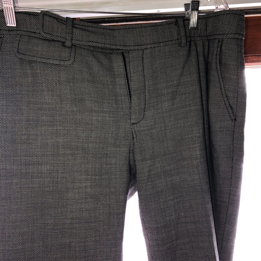 Black herringbone tweed trousers